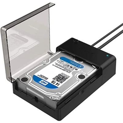 Bild av Sabrent USB 3.0 till SATA Extern hårddisk Lay Flat Docking Station EC DFLT Dockningsstation, Svart, 2.5&quot; 3.5&quot;