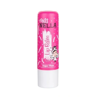 Bild av Miss Nella Sugar Plum, rosa hypoallergen barnläpp balm, giftfri make up för barn, perfekt dem med känslig hud.