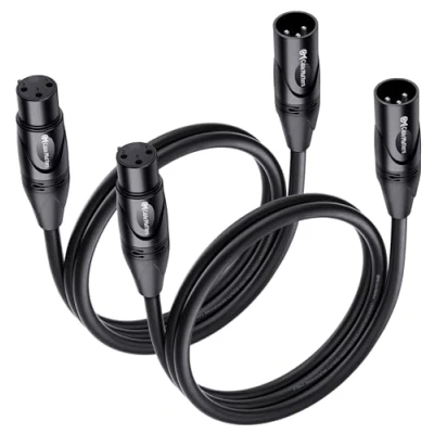 Bild av Cable Matters 2 Pack Premium XLR till mikrofonkabel 0,9 m