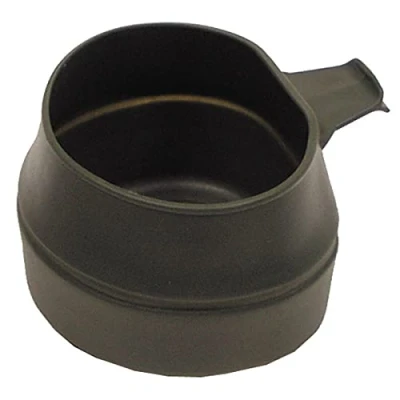 Bild av hopfällbar kopp Fold A Cup 200 eller 600 ml från WILDO campingkopp campingmugg vikbar olivgrön