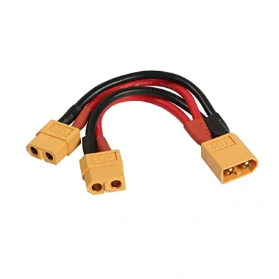 Bild av RIIEYOCA XT60 parallell batterianslutningsadapter dubbel förlängning Y splitter 1 hane till 2 hona 14AWG kabel för RC läge helikopter quadcopter