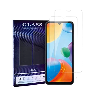 Bild av UNO&#039; 2 st skärmskydd i härdat glas kompatibelt med Xiaomi Redmi 10C Y Xiaoimi Poco C40, ultraståligt glas, bubbelfritt, 9H, reptåligt (transparent, 2)