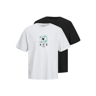 Bild av Jack &amp; Jones Jorblockpop Tee Ss Crew Neck Tg 2Pk Mp, svart, M