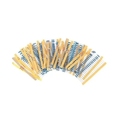 Bild av DollaTek 200 st 1 W Watt % metall film motstånd diverse kit set 20 värden (10 ohm m ohm)