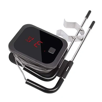 Bild av Inkbird Bluetooth 4.0 Grill IBT 2X BBQ Cooking Thermometer Kök Kötttermometer med temperaturlarm, svart (IBT 2X+2 prober)