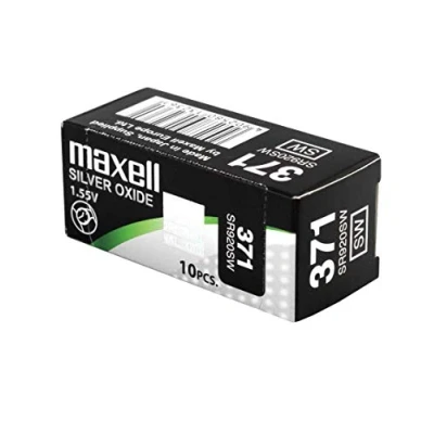 Bild av 10 x Maxell 371 SR920SW silveroxid 0 % kvicksilverklockbatterier [paket med 10]