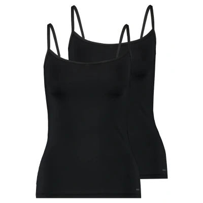 Bild av Skiny Damen Spaghettishirt 2ER PACK Undertröja, Storlek: 42, Black