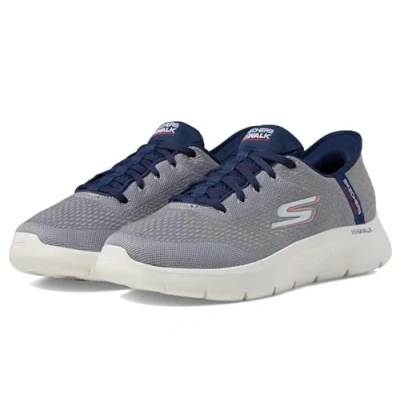 Bild av Skechers herr Go Walk Flex New World Sneaker, Grå/marinblå, 42 EU