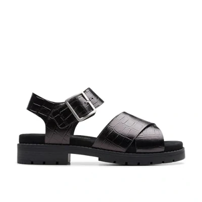 Bild av Clarks dam Orinoco Cross Sandal, Black Interest, 3 UK, Svart intresse, 35.5 EU