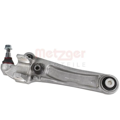 Bild av METZGER 58158001 Bras de suspension avec support en caoutchouc Essieu avant gauche, inférieur, arrière barre oscillant transversal Aluminium