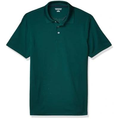 Bild av Amazon Essentials Men&#039;s Golfpikétröja smal passform snabbtorkande, Skogsgrön, S