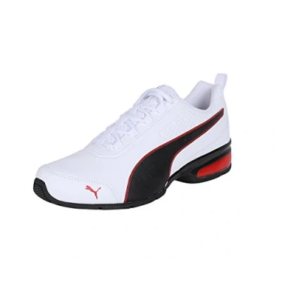 Bild av Puma Leader Träningsskor, Storlek: 40.5, White/black/flame scarlet Skinnimitation/textil