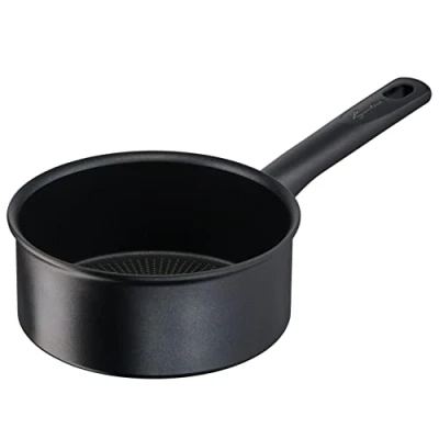 Bild av Lagostina Rigenera Green non stick kastrull i aluminium Ø 18 cm, gas och ugnsinduktionsgryta, termosignal matlagningsindikator, reptålig beläggning, ergonomiskt handtag