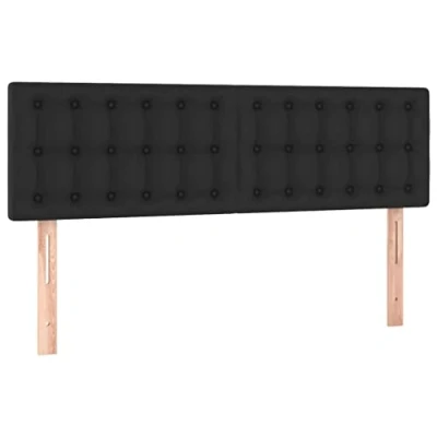 Bild av vidaXL Huvudgavlar 2 st svart 72x5x78/88 cm konstläder