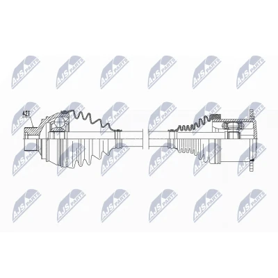 Bild av NTY NPW AU 011 Arbre de transmission Essieu Avant, avant gauche, droit 465 AUDI: A4 B8 Berline, A5 Sportback