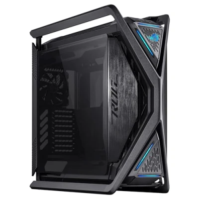 Bild av ASUS ROG Hyperion GR701 BTF Edition Case Gaming, E ATX chassi, MB stöd med bakre kontakter, VGA i metall, 4 x 140 mm fläktar, 420 dubbla kylflänsar, 60 watt snabbladdning, svart