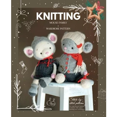 Bild av Knitted animal Toys The Mouse Family: Knitting patterns for and Garments: 1