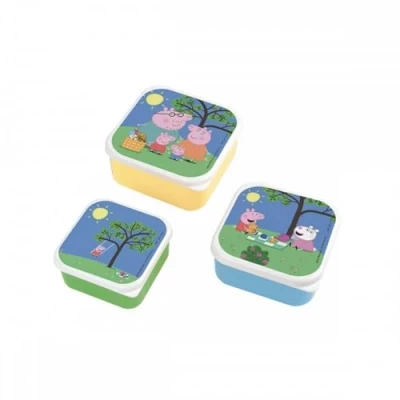Bild av Set med 3 LUNCH BOX PEPPA PIG