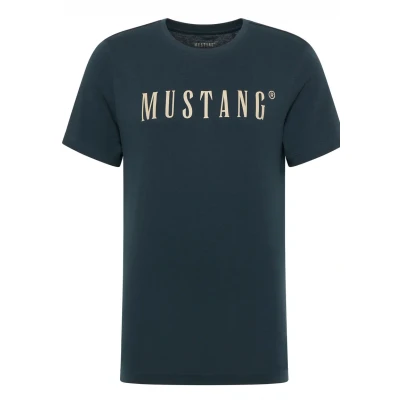 Bild av MUSTANG Herr T Shirt Austin Regular Fit S 3XL vit svart gon beige röd grå bomull, Kol 4135, XL