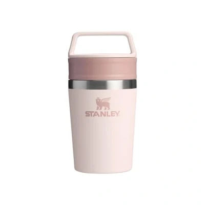 Bild av Stanley Cafe To Go Resemugg 0.23L Håller 3 Timmar Varmt 4 Kallt Rostfritt Stål Tål Maskindisk Lättburet Handtag Kaffekopp Rose Quartz