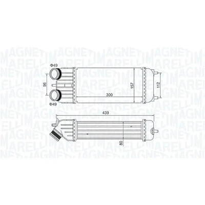 Bild av MAGNETI MARELLI 351319204250 Intercooler CITROËN: C2 3/5 portes, C3 II, Picasso, PEUGEOT: 1007 3 207 CC