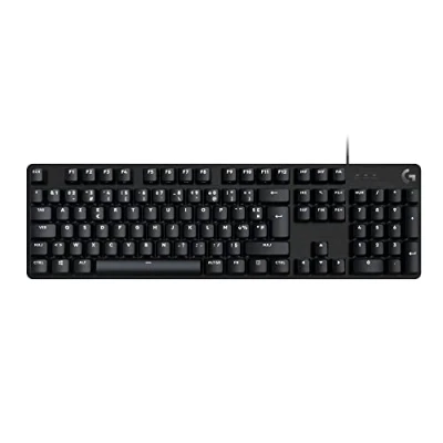Bild av Logitech G 413 SE full storlek mekaniskt speltangentbord bakgrundsbelyst tangentbord med mekaniska taktila brytare, anti ghosting, för Windows och macOS, Belgiskt AZERTY format svart