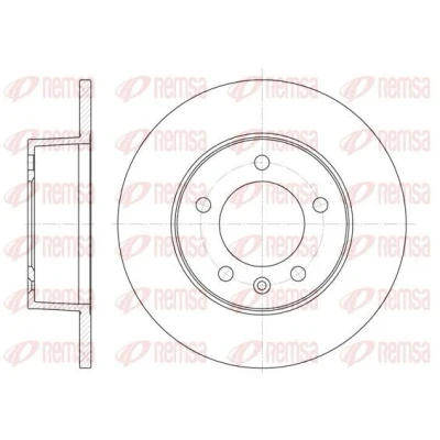 Bild av REMSA 6735.00 Disque de frein Essieu arrière 304,7, 304,7 12 5 plein RENAULT: MASTER 2 Kasten, Pritsche/Fahrgestell, Bus