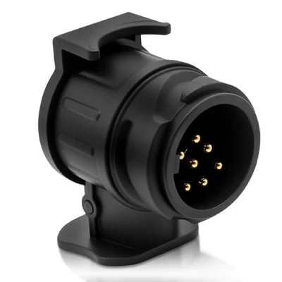 Bild av YESLUSY 13 till 7 stiftsadapter, 12 V vattentät stifts släpvagnsadapter för bil, RV, dragkrok, cykelhållare
