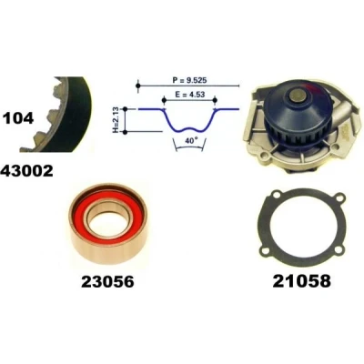 Bild av MAPCO 41002 Pompe à Eau + Kit De Distribution FIAT: Panda I 3/5 portes, Punto Seicento / 600 LANCIA: Y, Y10