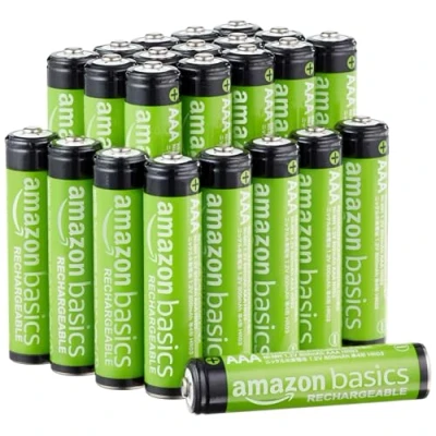 Bild av Amazon Basics AAA batterier, 800 mAh, uppladdningsbara, 24 stycken