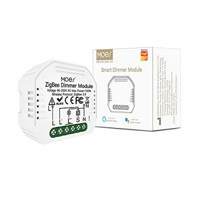 Bild av MOES ZigBee Mini Smart Alexa Dimmer strömbrytare relämodul, trådlös LED kompatibel med Life Tuya Amazon Google Home【Fungerar endast Hub】