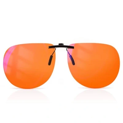 Bild av Goiteia 380500 nm blått ljusfilter spelglasögon clip on, spelare och e sport tillbehör, Rund 99 filter orange, Linse: Breite 60 mm, Höhe 40 mm