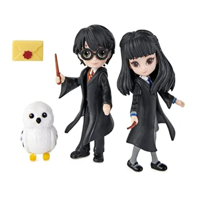 Bild av Harry POTTER MINIS &amp; Cho WIZARDING WORLD Magical Friendship Box 2 figurer och artikulerade dockor 8 cm med tillbehör 6061832 leksak för barn 5 år uppåt