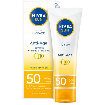 Bild av NIVEA Sun UV Face Anti Age Q10 Cream SPF50 50 ml