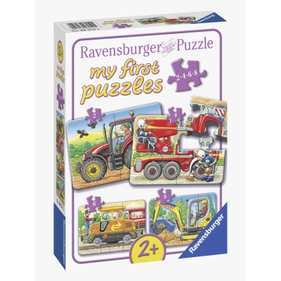 Bild av Ravensburger Pussel Fordon 2, 4, 6 &amp; 8 Bitar