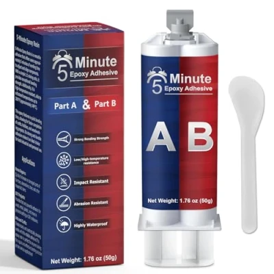 Bild av LAMXIN 5 minuter epoxiharts lim 150 ml, tufft transparent epoxilim snabb reparation, 2 komponenter för limning och tätning av metall, plast, trä, glas, keramik