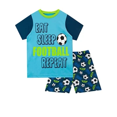 Bild av Harry Bear Pojkar Kort Pyjamas Fotboll Blå 128