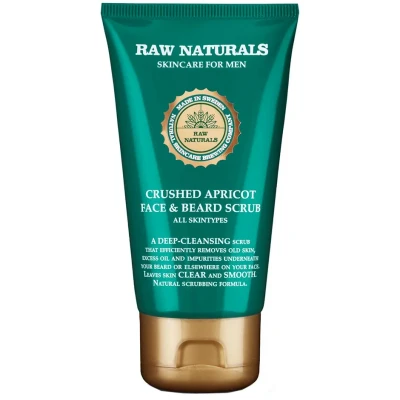 Bild av Raw Naturals by Recipe for Men Crushed Apricot Face &amp; Beard Scrub 75 ml