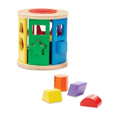 Bild av Melissa &amp; Doug Formsorterare matcha och rulla , Utvecklingsleksak Motorisk förmåga 12 månader Present till flicka eller pojke
