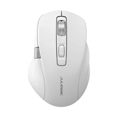 Bild av ALOGIC APEX Bluetooth USB C Rechargeable 7 Keys Programmable Mouse White Optic knappar Vit