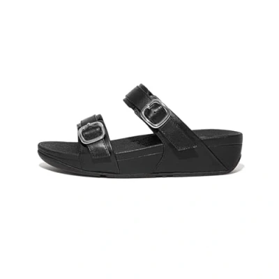Bild av Fitflop Lulu justerbara lädersandaler för kvinnor, Helt svart, 37 EU