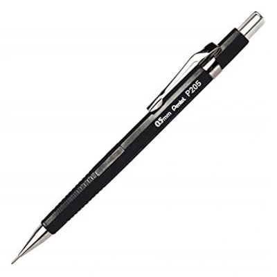 Bild av Pentel 0,5 mm bly automatisk penna svart (paket med 12)