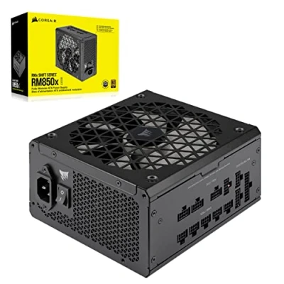 Bild av Corsair RM850x SHIFT Helt Modulärt ATX Aggregat Sidogränssnitt Kompatibelt Med 3.0 Och PCIe 5.0 Zero RPM Fan Mode 105C Klassade Kondensatorer 80 PLUS Gold Effektivitet Svart