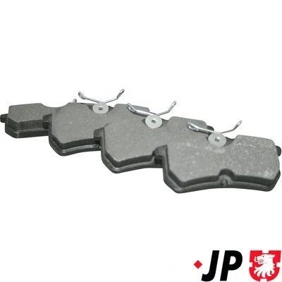 Bild av JP GROUP 1563700410 Jeu de plaquettes frein Essieu arrière contact signal d&#039;usure exclu FORD: FIESTA 6, Focus Mk1 3/5 portes, 5