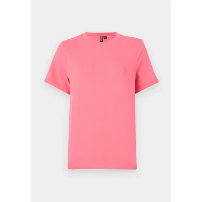 Bild av Pieces Pcria FOLD UP Solid TEE Tshirt bas, Storlek: XS, Pink lemonade