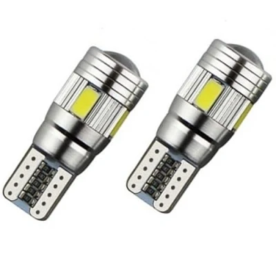 Bild av VS 2 st led canbus glödlampa T10 5630 6 Smd Hid W5w 12V avkodning bilpump felindikator ljusbord utan fel