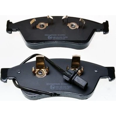 Bild av DENCKERMANN B110984 Jeu de plaquettes frein Essieu avant contact signal d&#039;usure inclus AUDI: A6 C6 Avant, Berline, A8 D3
