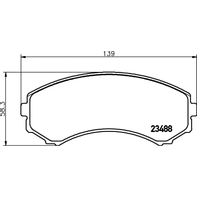 Bild av HELLA 8DB 355 009 461 Jeu de plaquettes frein avec indicateur d&#039;usure accessoires MITSUBISHI: PAJERO 4, 3, Grandis