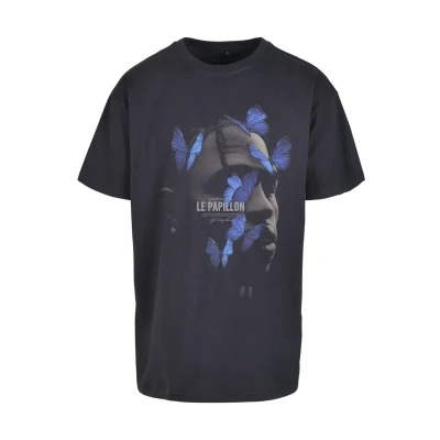 Bild av Upscale by Mister Tee LE Papillon Oversize Tshirt med print, Storlek: XS, Navy