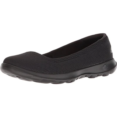 Bild av Skechers dam Go Walk Lite 15400 bred balett platt, Svart, 37.5 EU